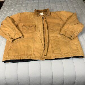 Walls Jacket Men’s Tan Black Duck Canvas Barn Coat Chore